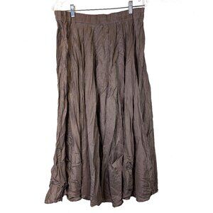 Winter Silks 100% Silk Taupe Skirt Size Large